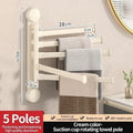 Axyaa Rotating Towel Rack: Multi-Pole Bathroom Storage Hanger
