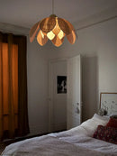 Axyaa Woven Petal Rattan Chandelier for Zen Tea Room & Home Decor
