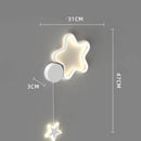 Axyaa Nordic LED Wall Lamp Cloud Star Moon Kids Bedroom Indoor Sconce