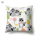 Sloth & Tropical Plants Printed Pillow Cover by Axyaa