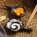 Axyaa 4-Piece Japanese Tableware Set with Chopsticks and Plum Blossom Seasoning Plates