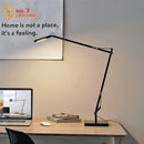 Axyaa Industrial Swing Arm Floor Lamp with Dimming Touch Switch for Modern Living Spaces