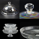 Axya Clear Acrylic Snack Plate Tray for Household Candy and Fruits