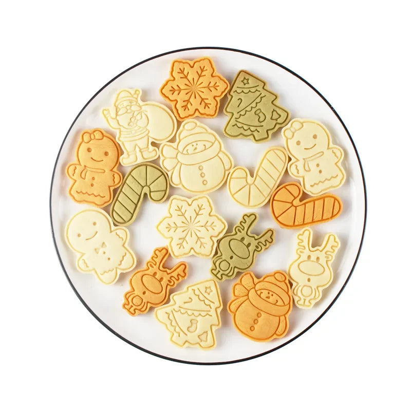 Axyaa Biscuit Mold Set for Xmas Party Decor & Baking Gadgets