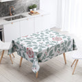 Axyaa Floral Tablecloth: Anti-Stain Waterproof Home Decoration for Kitchen, Fireplace, Countertop