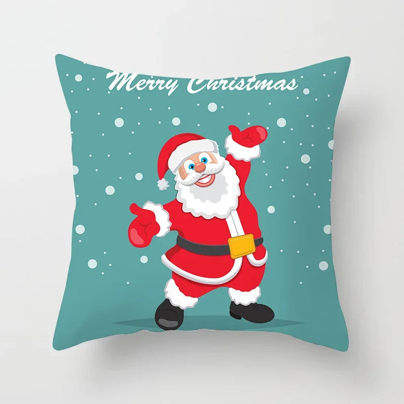 Axyaa Santa Claus Polyester Throw Pillow Case 45X45CM