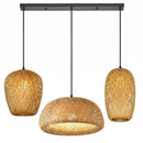 Axyaa Rattan Bamboo Pendant Light for Dinning Room Chandelier and Kitchen Lighting