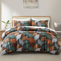 Leaf Plant Duvet Set, Boho Quilt Cover, Home Bedding by Axyaa