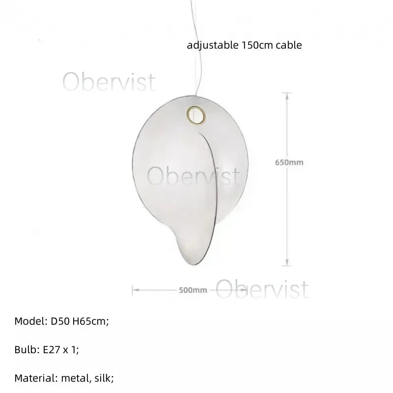 Axyaa Nordic Silk LED Pendant Chandelier for Home Decor