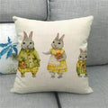 Easter Bunny Eggs Printed Pillow Covers 45x45cm - Axyaa Easter Decorations