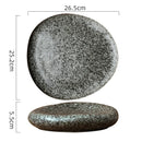 Axyaa Ceramic Shape Plate for Pastries, Sushi, and Desserts