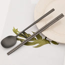 Axyaa Stainless Steel Sushi Chopsticks & Spoon Set: High-Quality Reusable Tableware