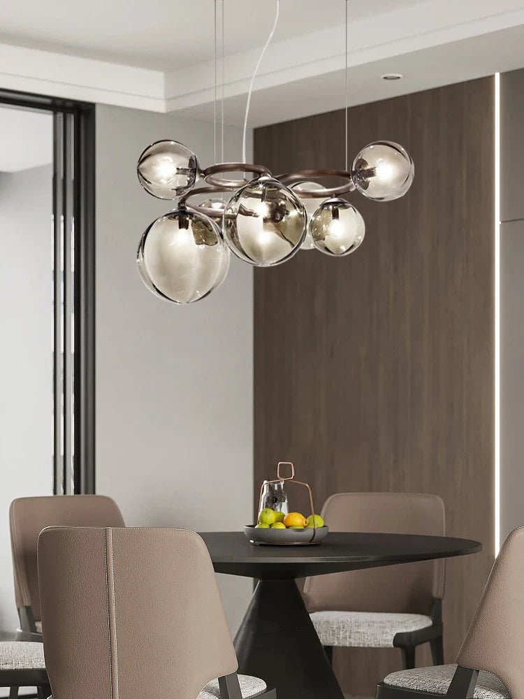Axyaa Nordic Glass Chandelier Luxury Pendant Lamps for Living Dining Bedroom