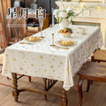 Axyaa Black Golden Moon Coffee Tablecloth Festival Home Fabric