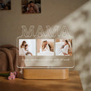 Axyaa Personalized Photo Acrylic Night Light with Message - Unique Gift for Mom