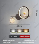 Axyaa LED Star Astronaut Projection Wall Lamp for Children's Room, Bedroom, and Hallway