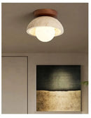 Axyaa Nordic Wabi Sabi Natural Yellow Stone Wall Light