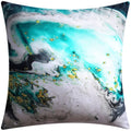 Yellow Grey Flower Pillowcase 45cm Double-Sided Print Cover for Home Decor by Axyaa
