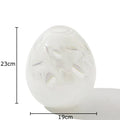 Axyaa Milky White Gradient Glass Vase for Floral Arrangement and Room Decor