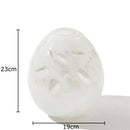 Axyaa Milky White Gradient Glass Vase for Floral Arrangement and Room Decor