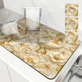 Axyaa Kitchen Absorbent Draining Mat - Quick Dry Dish Drying & Bathroom Pad