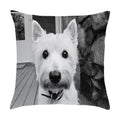Axyaa Cute Pet Puppies Black and White Art Peach Skin Pillowcase