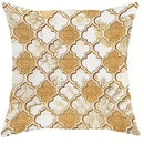 Axyaa Golden Ornate Pattern Cushion Cover for Sofa, Bedroom, Car