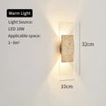 Axyaa Natural Stone Outdoor LED Wall Sconces, 18W Bedroom Exterior Lighting