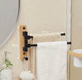 Axyaa Rotating Towel Rack and Tissue Storage for Bathroom, Space-Saving Towel Pole