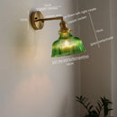 Axyaa Nordic Copper Glass Wall Sconce LED Light for Living Room and Bathroom