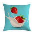 Axyaa Lemon Strawberry Milk Linen Pillowcase 45*45cm