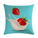 Axyaa Lemon Strawberry Milk Linen Pillowcase 45*45cm
