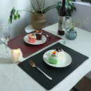 Axyaa PU Leather Square Placemats Set of 4 Double-Sided Washable Table Mats