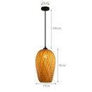 Axyaa Rattan Bamboo Pendant Light for Dinning Room Chandelier and Kitchen Lighting
