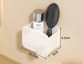 Axyaa Aluminum Comb Rack Bathroom Organizer with Wall-mounted Storage Box