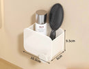 Axyaa Aluminum Comb Rack Bathroom Organizer with Wall-mounted Storage Box