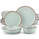 Axyaa Nymph 16/32-Piece Ceramic Tableware Set - Dinner/Dessert/Soup Plate/Bowl 4 Color Options