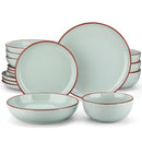 Axyaa Ceramic Tableware Set: Dinner/Dessert/Soup Plate & Bowl, 4 Color Options, 4/8 Person