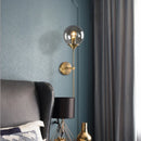 Axya Nordic Glass Wall Lamp for Bedroom Reading, Brass Lighting for Bathroom Mirror