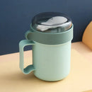 Axyaa Portable Breakfast Cup with Lid and Spoon