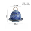 Axyaa Ceramic Egg Shape Bowl with Lid for Soup and Desserts