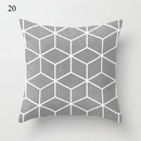 Axyaa Grey Family Pillowcase Square Office Cushion Cover