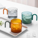Axyaa Glass Breakfast Mug in Colorful Heat-resistant Design