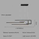 Axyaa Modern Metal LED Pendant Lights Gold/Black Chandeliers for Home and Office