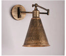 Axyaa Retro Folding Arm Wall Lamp for Bedroom, Living Room, Study - Antique Iron Design