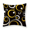 Abstract Geometric Printing Pillowcase in Yellow, Black, White, Gray for Axyaa Pillows