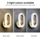 Axyaa Crystal LED Wall Light, Modern Indoor Round/Oval Sconce for Home Decor