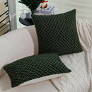 Axyaa Retro Green Wave Cushion Cover 45x45cm for Christmas Home Decoration