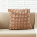 Axyaa Solid Color Elastic Puff Plaid Sofa Cushion Cover
