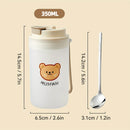 Axyaa Portable Oat Cup Set with Stainless Steel Spoon - Leak Proof Food Container